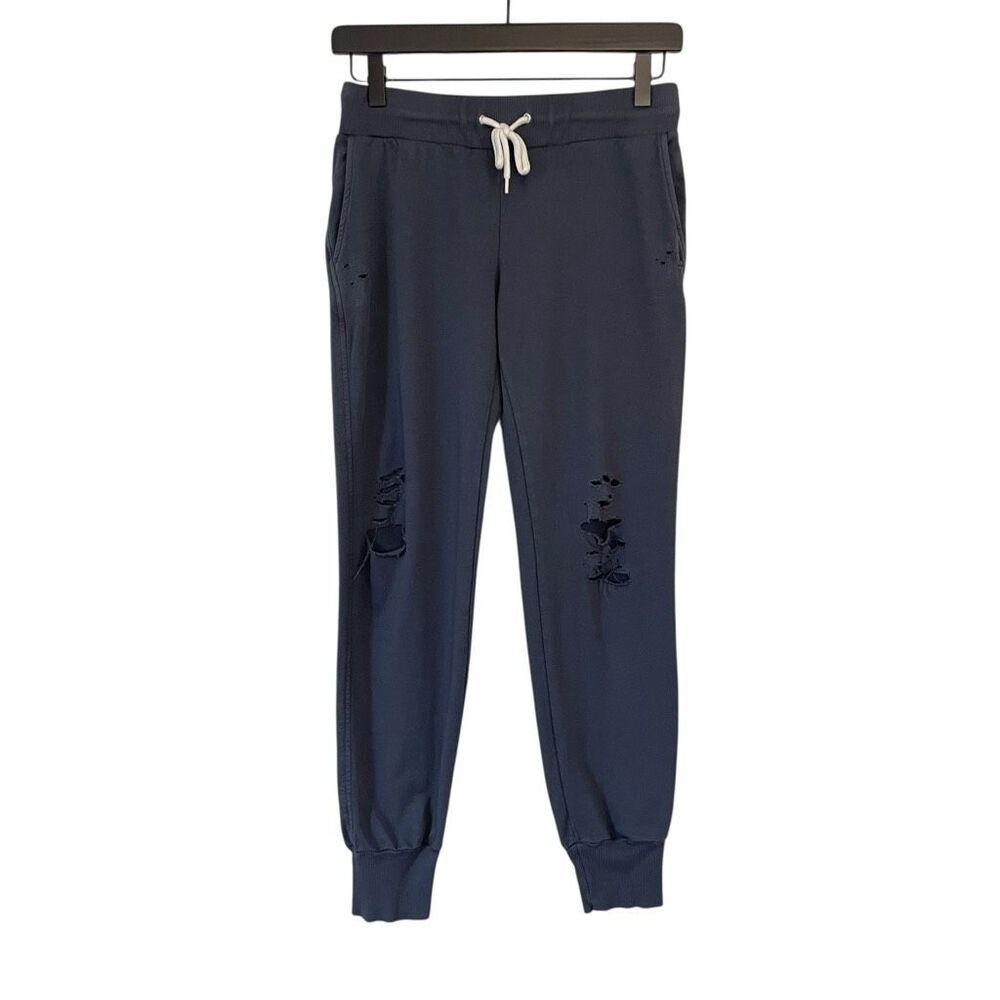 Monrow Distressed Soft Joggers Gray Size XS
